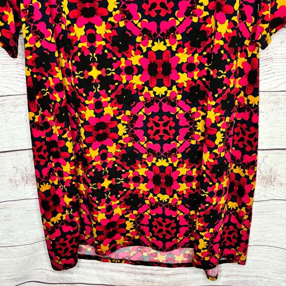 Neiman Marcus Floral Stretchy 3/4 Length Sleeve Knee Length Shift Dress Size 2XL - Picture 10 of 10